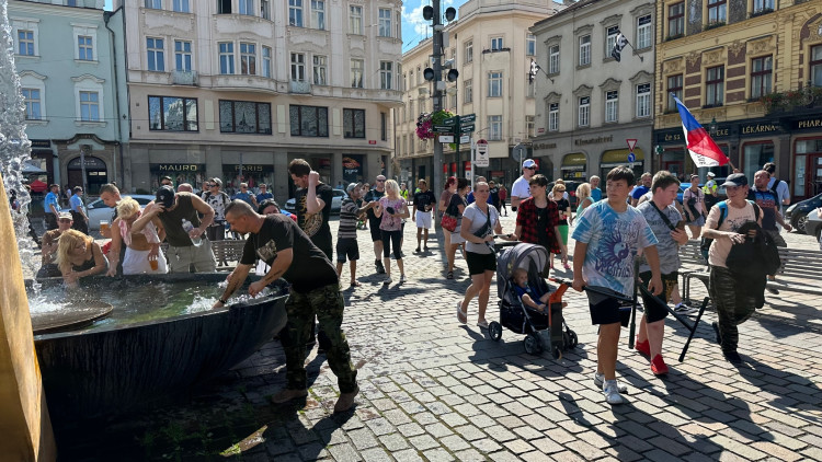FOTOGALERIE: Protestní pochod proti Ukrajincům prošel Plzní