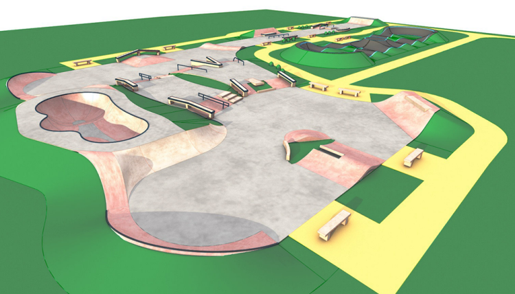 FOTOGALERIE: Moderní skatepark v Litovli je před dokončením