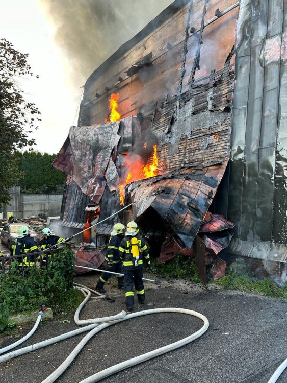 Požár rekonstruovaného penzionu v Tanvaldě