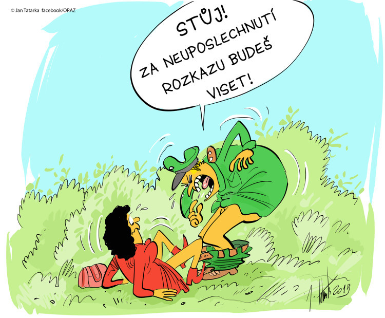ORAŽENÉ OBRÁZKY: Říjnová dávka vtipů od kreslíře Jana Tatarky