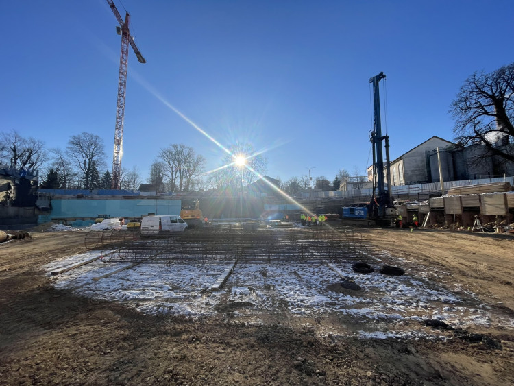 Stavba Horácké arény - leden 2024