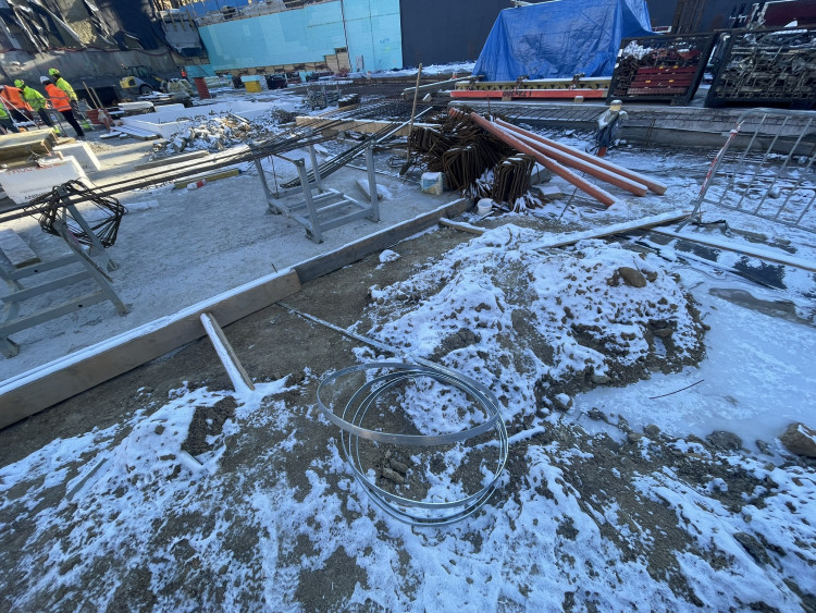 Stavba Horácké arény - leden 2024