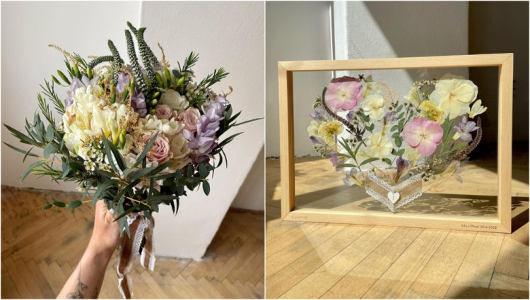 FOTOGALERIE: Veronika s Petrem vyrábí úchvatné obrazy z lisovaných květin. Na výlety chodíme s batohy plných knih, říkají