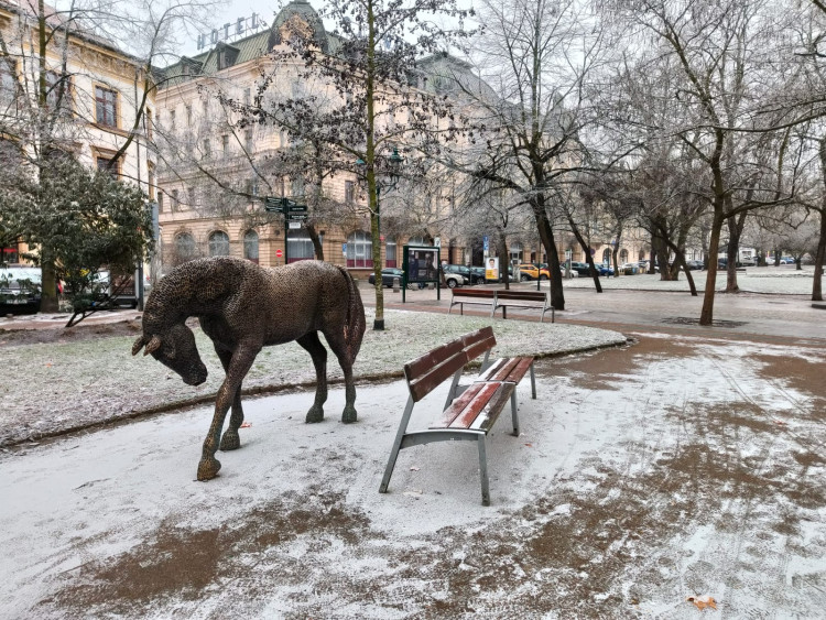 FOTOGALERIE: Plzeň zažila průmyslové sněžení