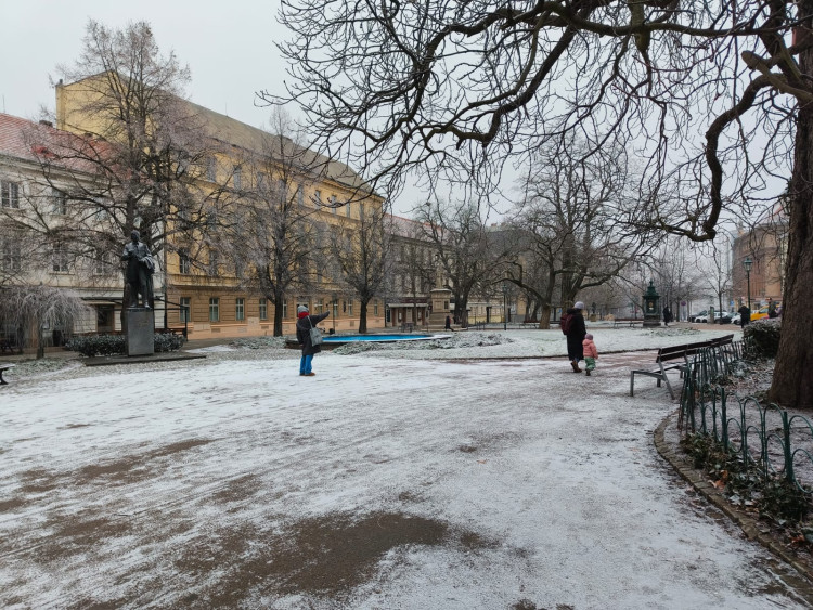 FOTOGALERIE: Plzeň zažila průmyslové sněžení
