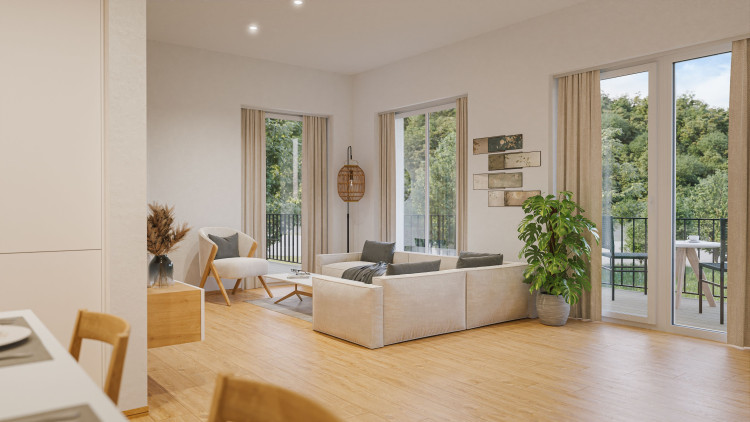 Interiér nově vznikajícího Senior Resortu na Hluboké