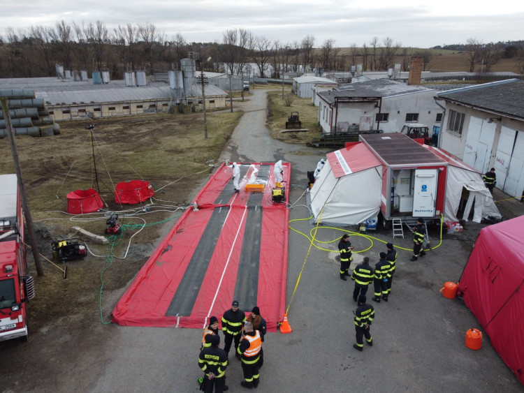 Likvidace chovu kachen ve Valdíkově na Třebíčsku