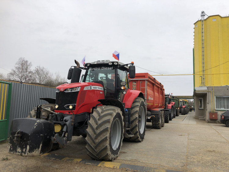 Protestní jízda zemědělců na Jihlavsku