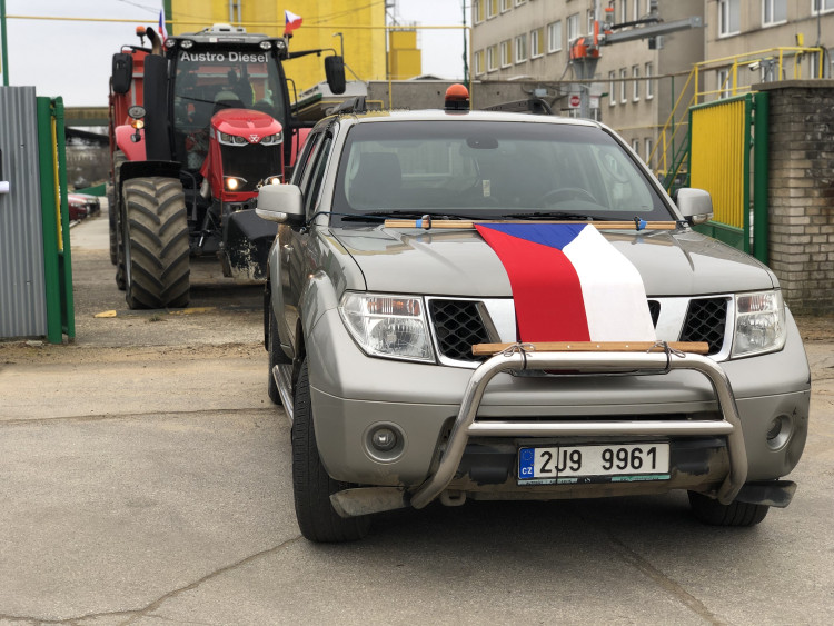 Protestní jízda zemědělců na Jihlavsku