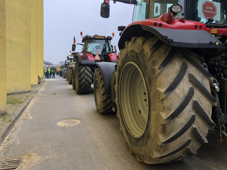 Protestní jízda zemědělců na Jihlavsku