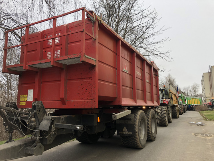 Protestní jízda zemědělců na Jihlavsku