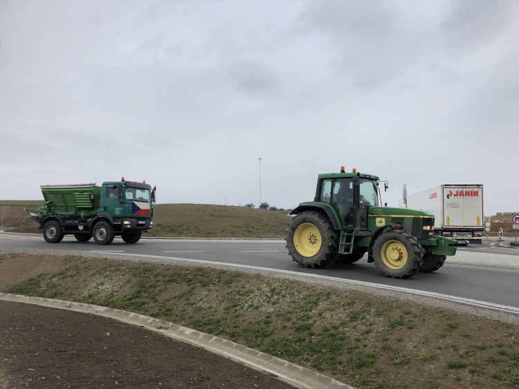 Protestní jízda zemědělců na Jihlavsku