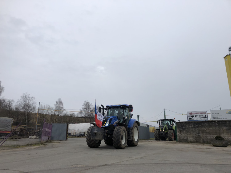 Protestní jízda zemědělců na Jihlavsku