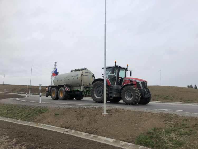 Protestní jízda zemědělců na Jihlavsku