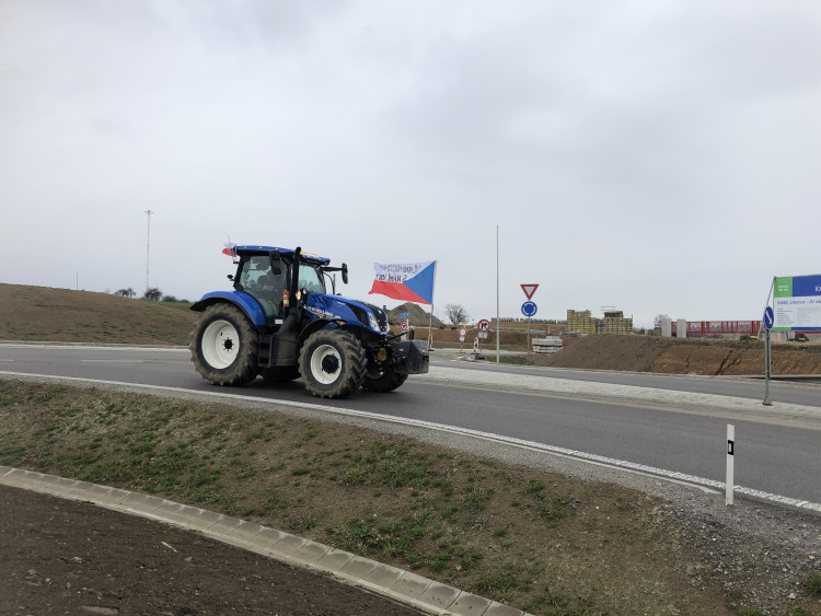 Protestní jízda zemědělců na Jihlavsku