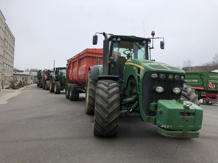 Protestní jízda zemědělců na Jihlavsku