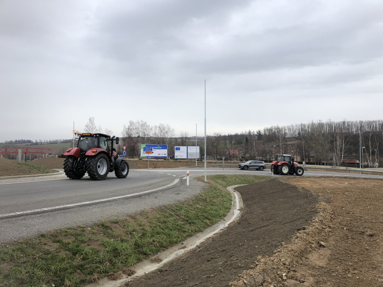 Protestní jízda zemědělců na Jihlavsku