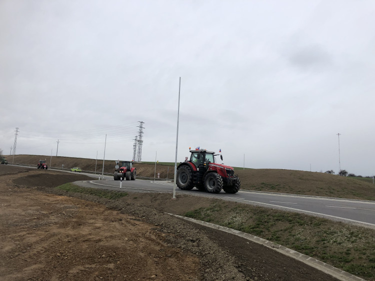 Protestní jízda zemědělců na Jihlavsku