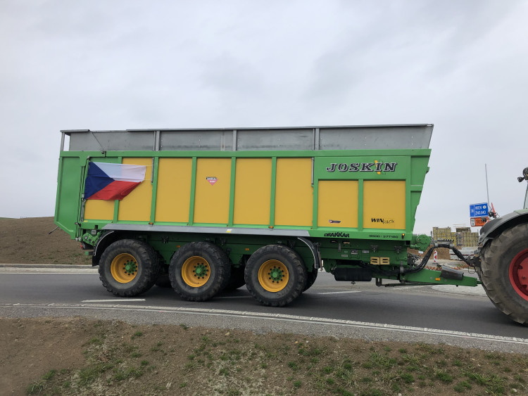 Protestní jízda zemědělců na Jihlavsku