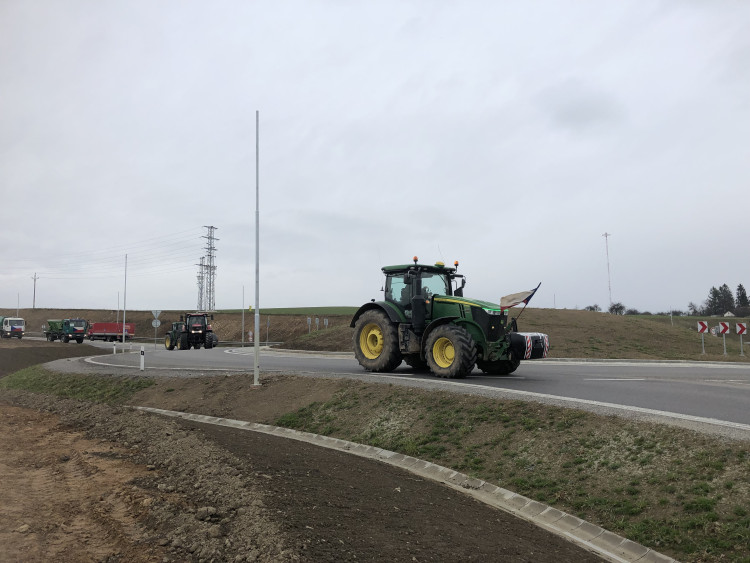 Protestní jízda zemědělců na Jihlavsku