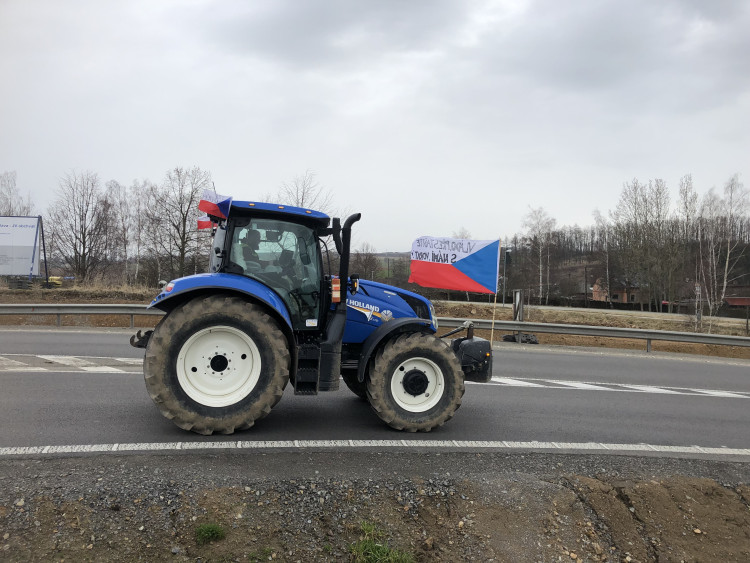 Protestní jízda zemědělců na Jihlavsku