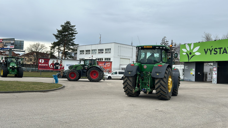 Protestní akce v Českých Budějovicích.