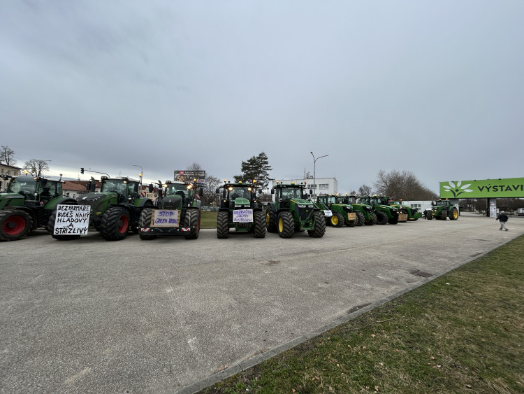 Protestní akce v Českých Budějovicích.
