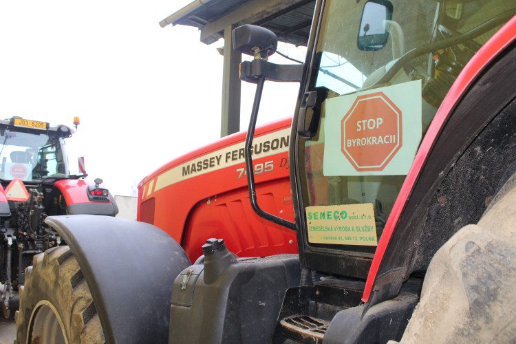 Protestní jízda zemědělců na Jihlavsku