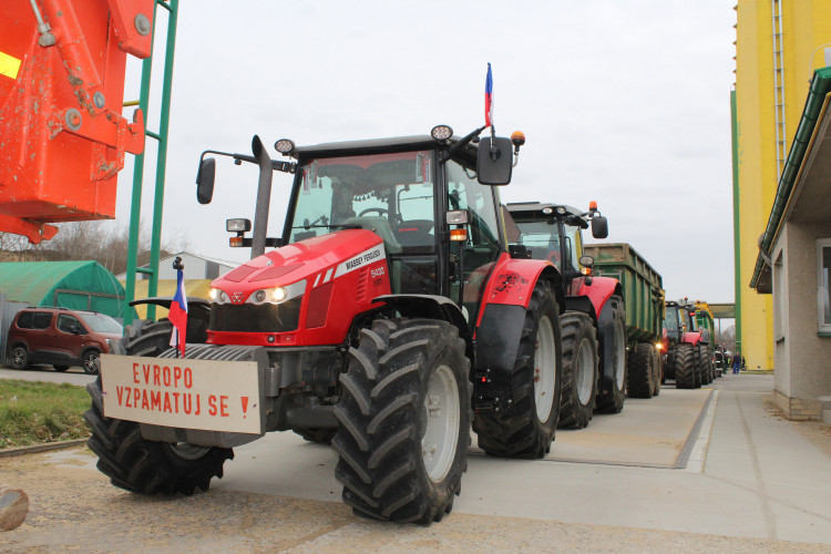 Protestní jízda zemědělců na Jihlavsku