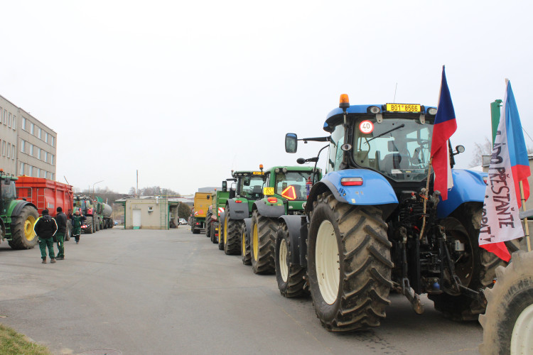 Protestní jízda zemědělců na Jihlavsku