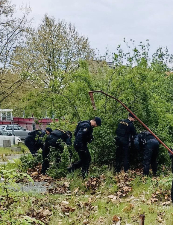 Police důkladně prohledává i širší okolí, zdroj: Policie ČR