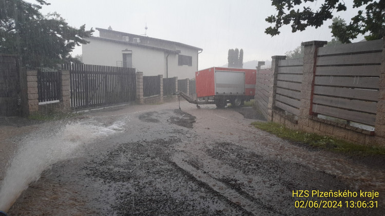 FOTOGALERIE: Povodeň na Plzeňsku 2. června 2024