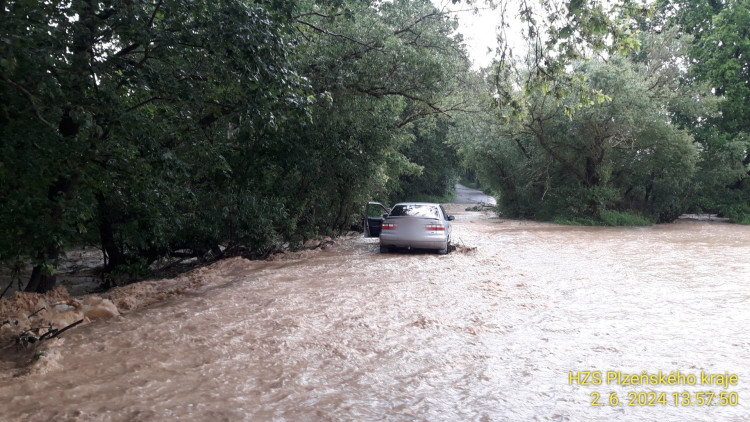 FOTOGALERIE: Povodeň na Plzeňsku 2. června 2024