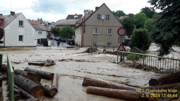 FOTOGALERIE: Povodeň na Plzeňsku 2. června 2024