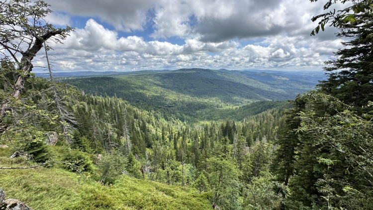 Roklanské jezero z vyhlídky u chaty