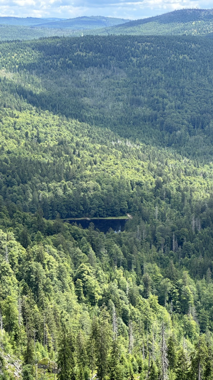 Roklanské jezero z vyhlídky u chaty