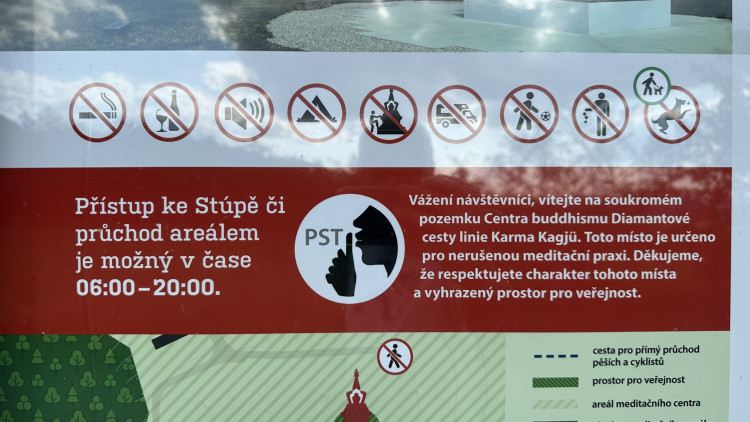 Respektujte přání majitelů areálu