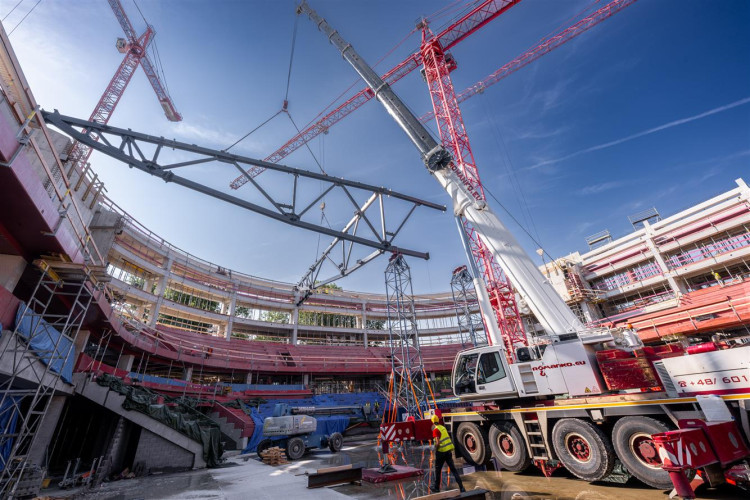 HMA v Jihlavě, první část střechy (srpen 2024)