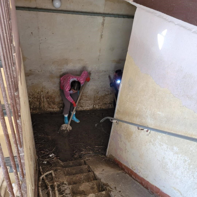 FOTO: Dobrovolníci z Farmaparku u Toma pomáhají na povodněmi zasažené Moravě