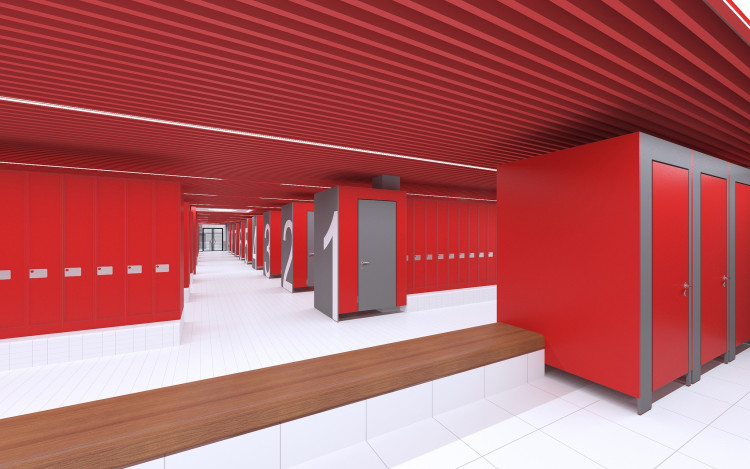 Vizualizace budoucí podoby interiéru bazénu.