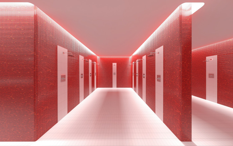 Vizualizace budoucí podoby interiéru bazénu.