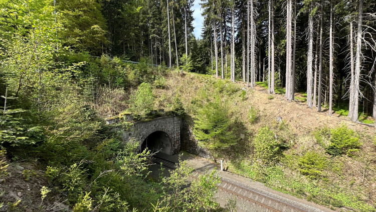 Portál tunelu ze strany od Brčálníku