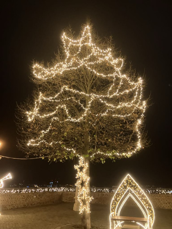 Brněnský hrad Špilberk rozzářily statisíce světel. Odkazují na dávné legendy, nechybí ani světelný drak