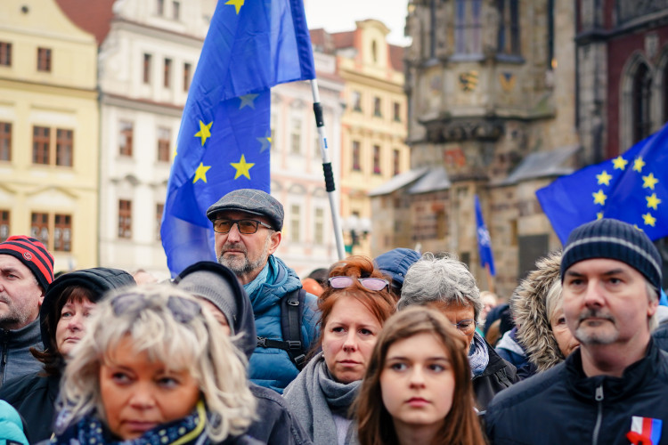 FOTOGALERIE: Demonstrace Milionu chvilek pro demokracii Zůstaňme demokratickým srdcem Evropy