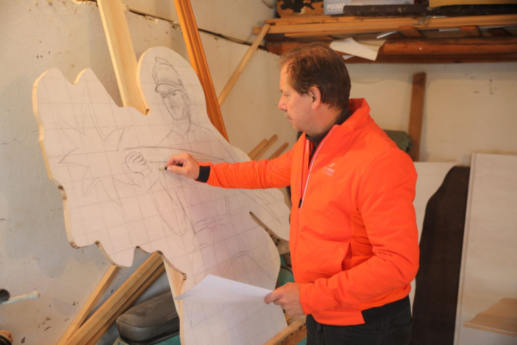 Zdeněk Kříž se také podílel na realizaci betlému