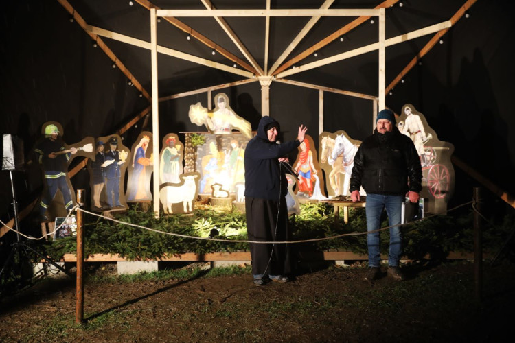 Farář Jan Kulhánek s hartmanickým starostou Pavlem Valdmanem