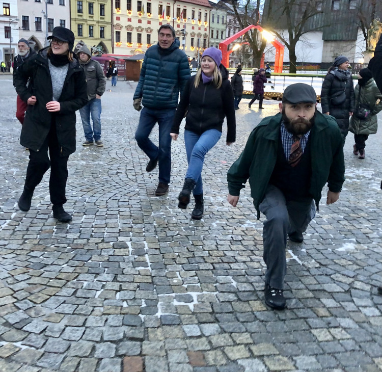 Pochod švihlou chůzí v Jihlavě