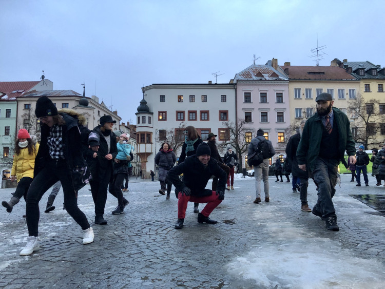 Pochod švihlou chůzí v Jihlavě