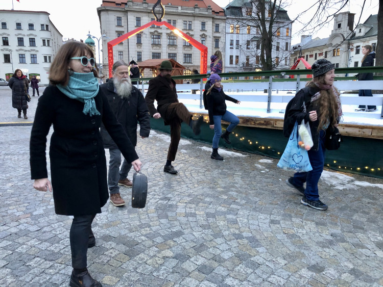 Pochod švihlou chůzí v Jihlavě