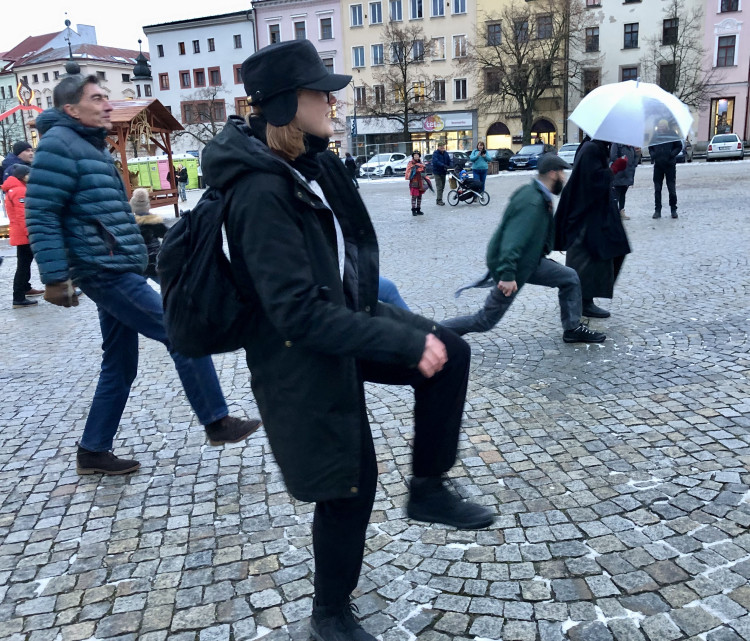 Pochod švihlou chůzí v Jihlavě